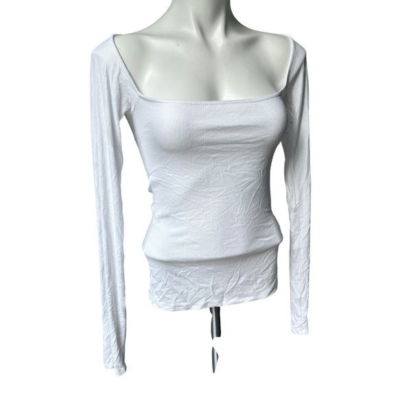 NWT, Joah Brown Square Neck Tight Rib Top, Sz M/L - Picture 7 of 14